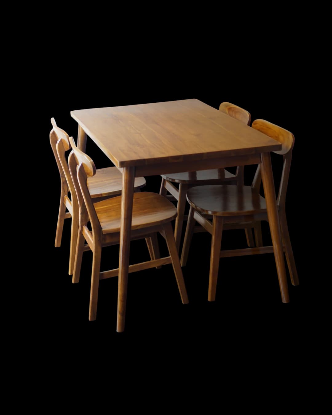 Set Meja makan Ropan Kayu Jati Perhutani