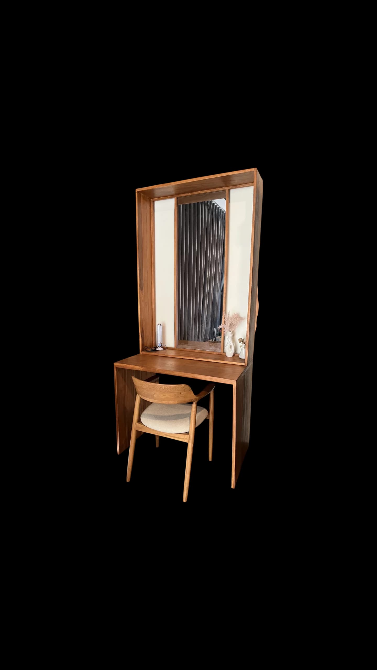 Meja Rias Minimalis Kayu Jati Perhutani