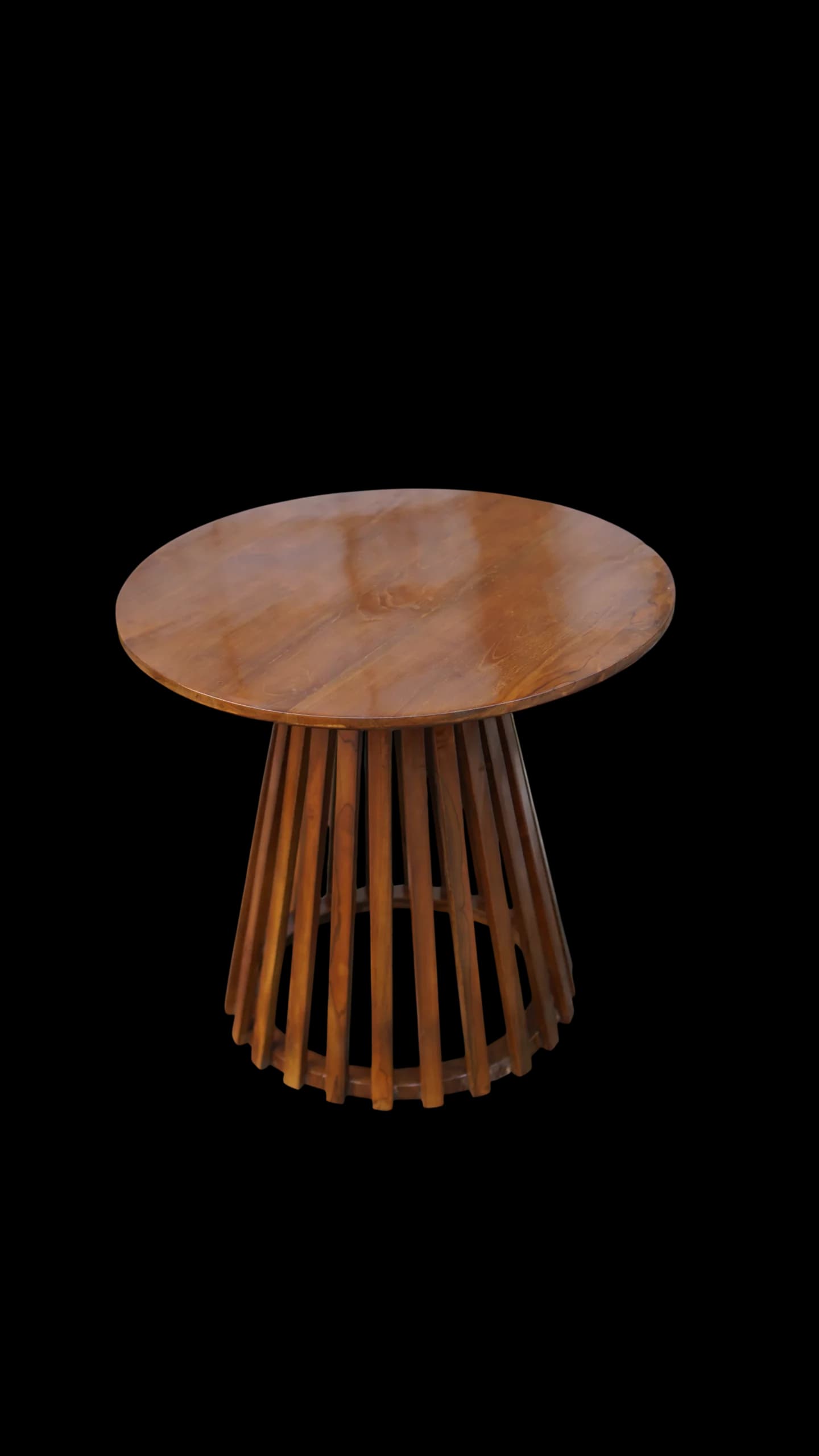 meja teras minimalis cafe aesthetic kayu jati perhutani