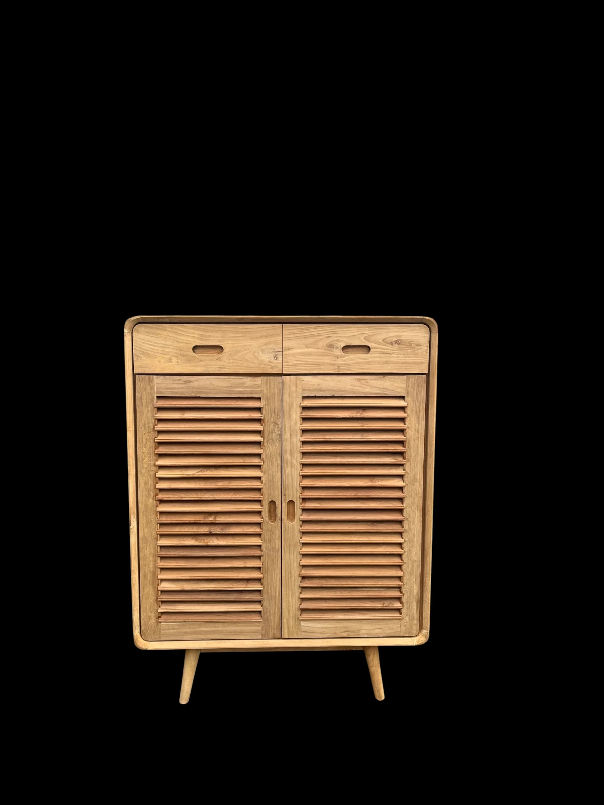 Lemari Pakaian Kayu Jati Minimalis 2 Pintu