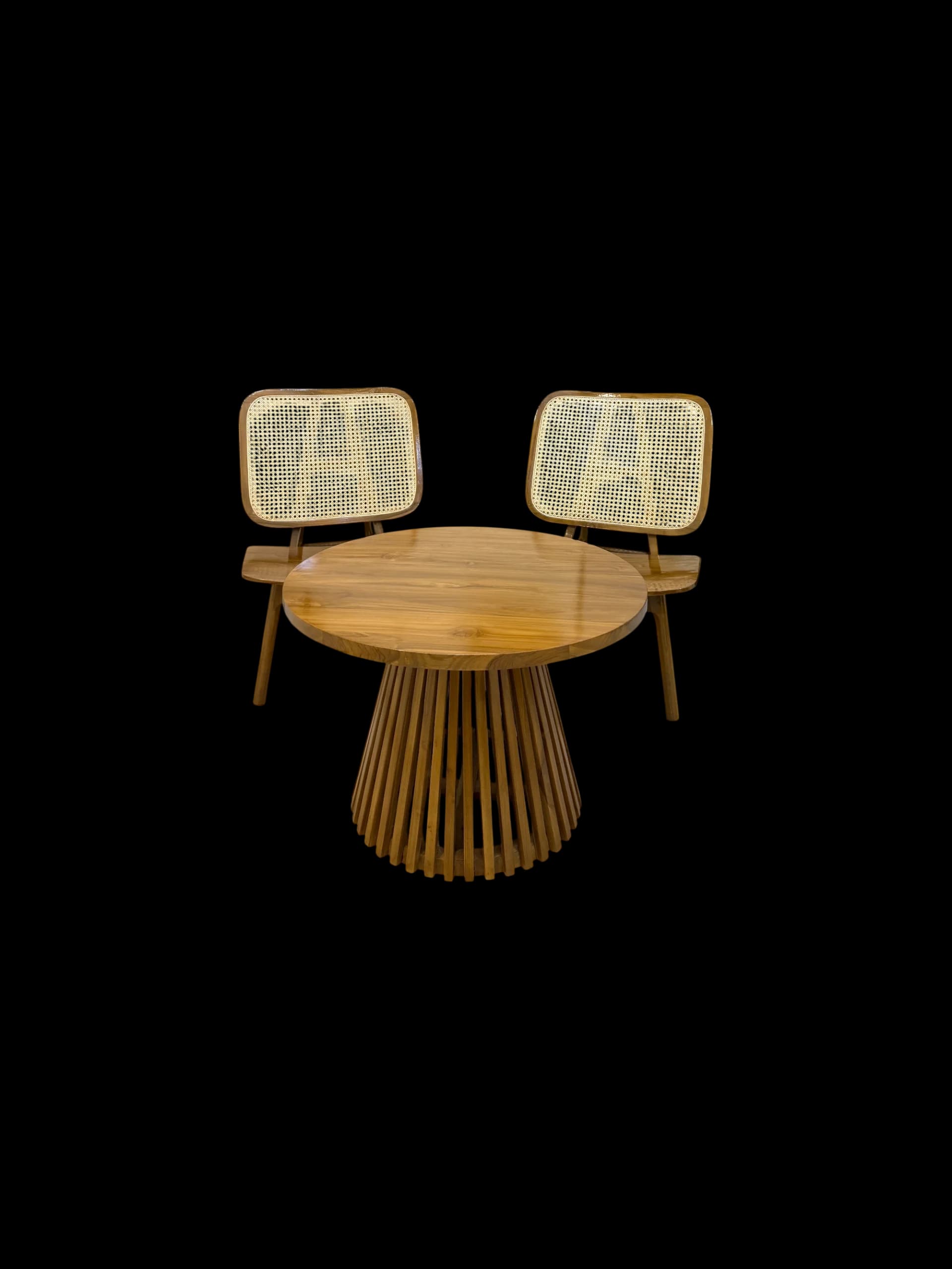 Kursi Teras TV Minimalis Kayu Jati Perhutani meja Jamur diameter 80 cm