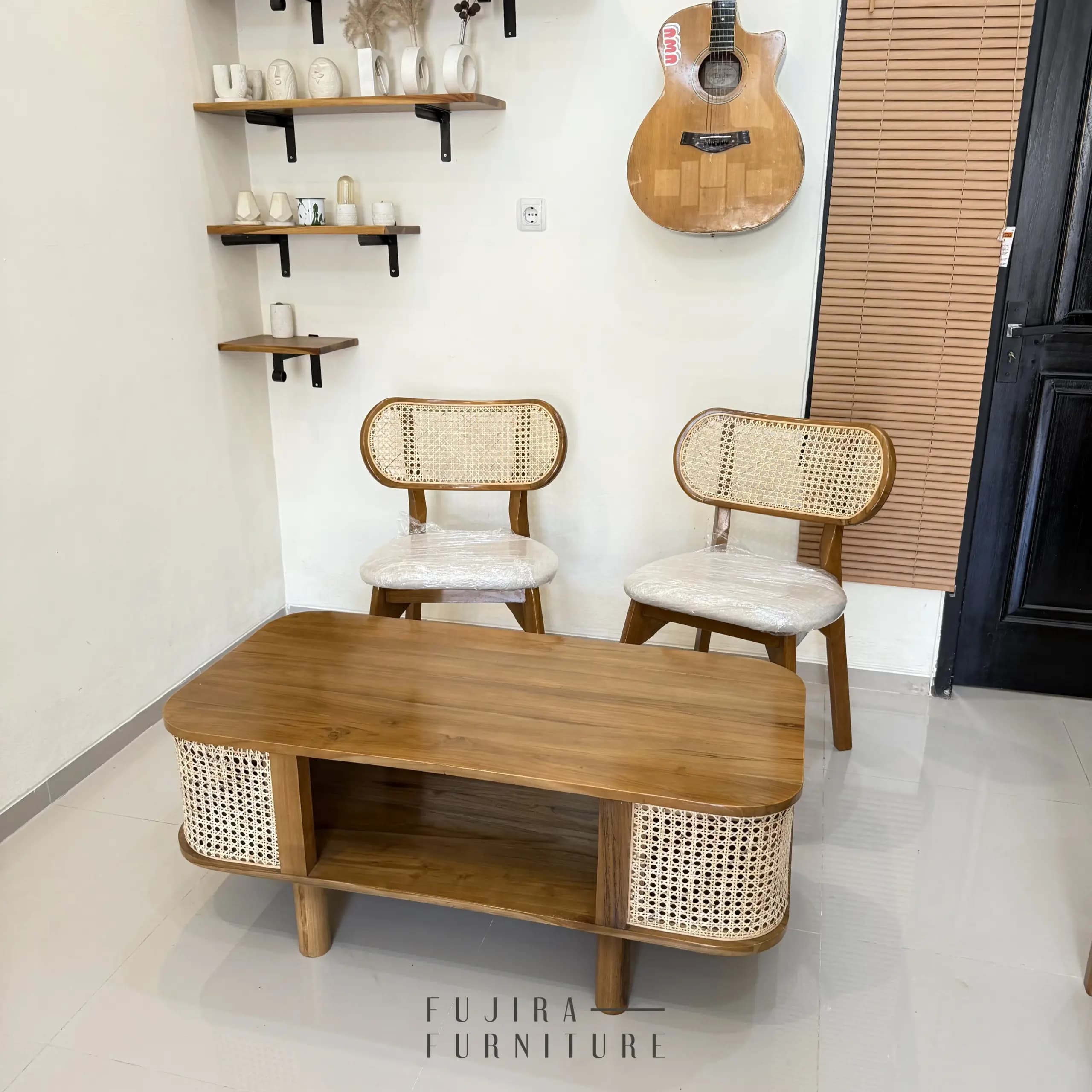 Set Teras / Cafe Kursi Sandaran Lebar + Meja Premium